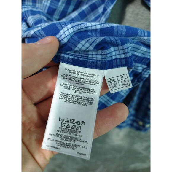 Brooks Brothers 346 Shirt Mens Medium Button Down Long Sleeve Cotton Lot of 2 - Picture 6 of 7